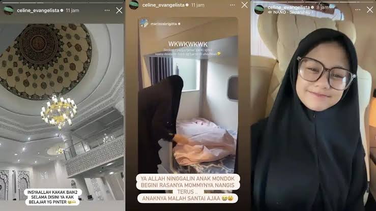 Celine Evangelista Lepas Putri Sulung ke Pondok88 Pesantren untuk SMA