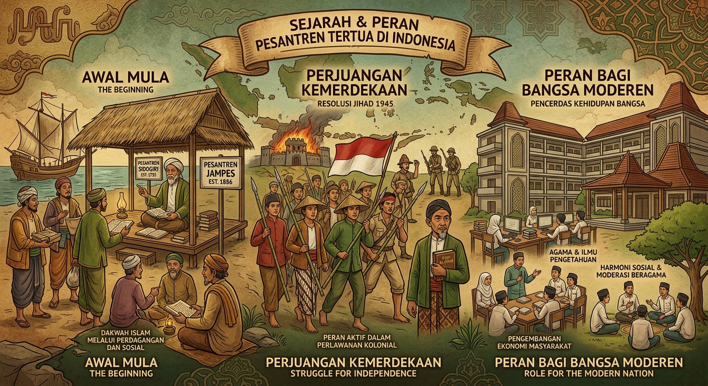 Sejarah Pesantren Tertua di Indonesia dan Perannya bagi Bangsa